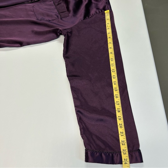 Tony & Candice Womens Satin PJ Set Size XL Long Sleeve Lounge Whimsigoth Purple - Picture 9 of 14